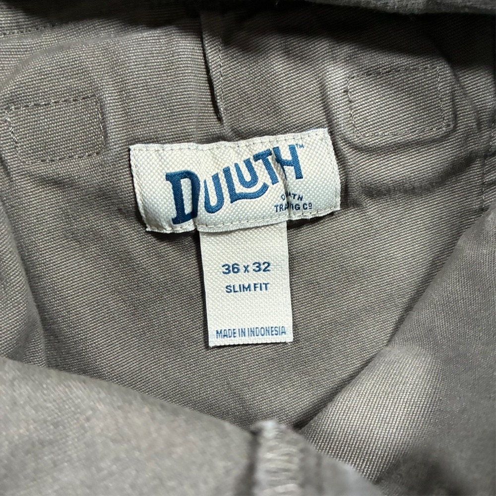Duluth Trading Flex Fire Hose Cargo Pants Mens Size 36x32 Gray Slim Fit Low Rise - Picture 4 of 10